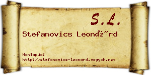 Stefanovics Leonárd névjegykártya